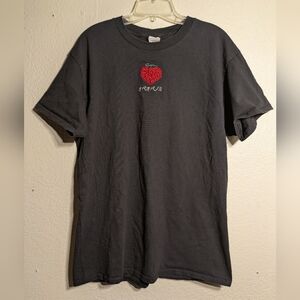 hanes Authentic Gray Graphic T-Shirt Size Large